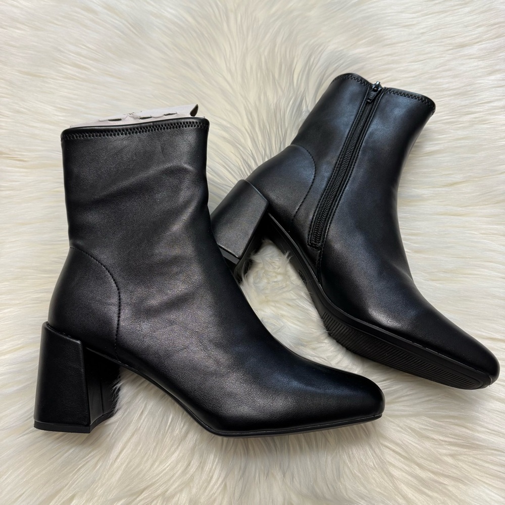 A New Day Target Women's Pippa High Shaft Heeled Zip Up Boots Black 8